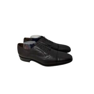 Bruno Magli Dress Shoes Men's Size 13 Wide Dark Brown Lace Up Derby Cap Toe